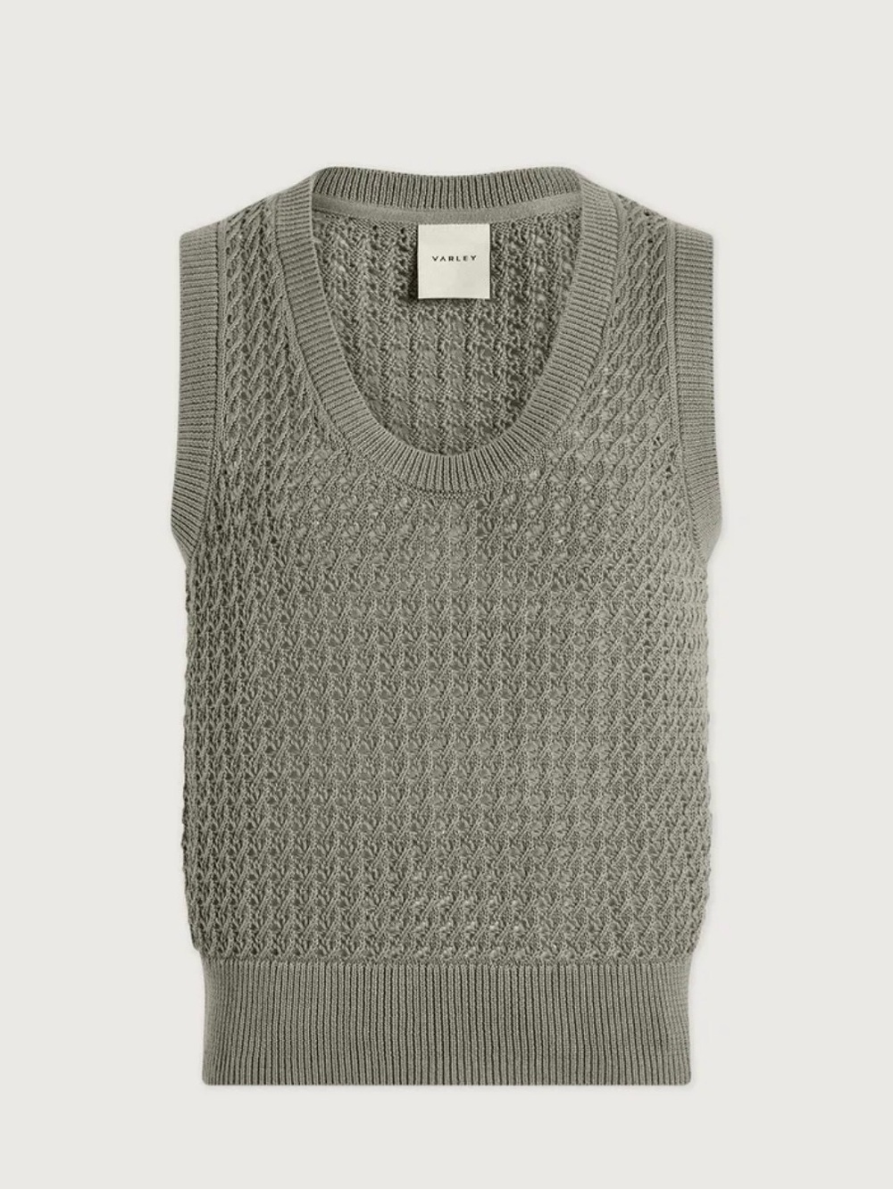 Varley Ferns Open Knit Tank - Shadow Green